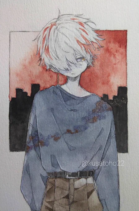 2021.2まとめ #オリジナル #透明水彩 #男の子 #ペン画 https://t.co/BdVJFMb0px 