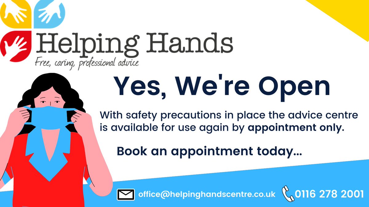 Helping Hands is open again for appointments only!