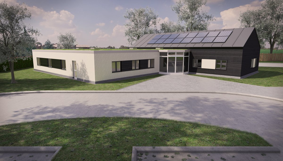 PCMS_design's tweet photo. Excited to share the concept design for the new Long Crendon Community Health &amp; Wellbeing Centre at the virtual public meeting on Saturday. Positive and constructive feedback received. #ConceptDesign #SustainableBuilding #UnityHealth #LongCrendon #SaveOurSurgery https://t.co/aPEpXHqs8P