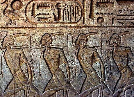 However, let's see a fraction of how actual black people were portrayed in egypt art.The tomb of Amenhotep huy, the vizer of king Amenhotep III, showing Nubians paying tribute to the king"For it is not the eyes that are blind, but rather the hearts inside the chests" 22:46