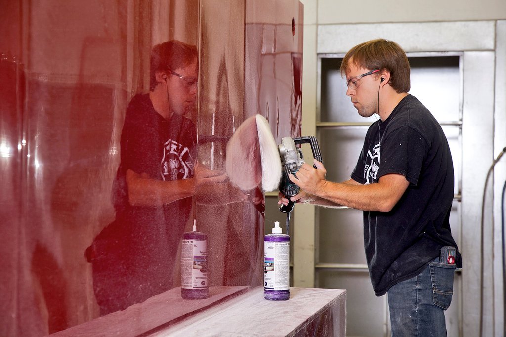 Our All-Poly®️ bodies go through a multi-step, PPG certified, prepping, priming, painting &amp; finishing process.