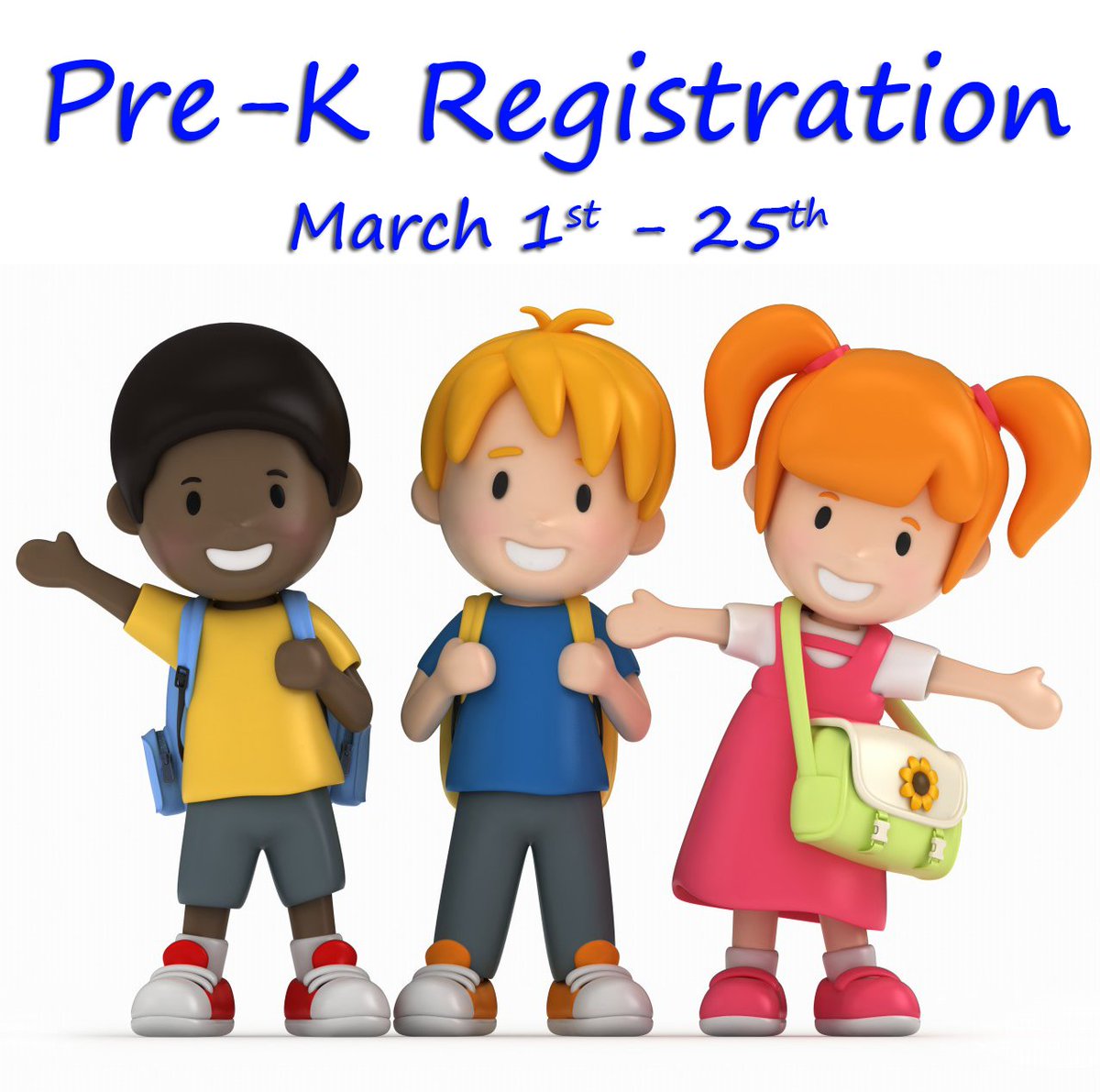 Jefferson_Elem's tweet photo. Pre-K Registration starts today! To register, please follow the directions carefully on our registration page. Once you have all of the required documents, turn them in to the JES Front Office.
https://t.co/r5AYw5UGEX https://t.co/6Us2Ek4BMi