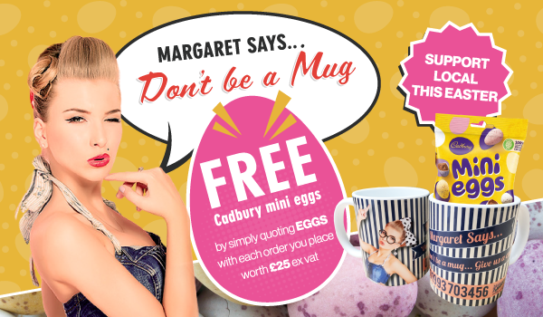 MLJ_Office's tweet photo. Margaret Says... Don't be a Mug!

Get your FREE Cadbury mini eggs simply by quoting EGGS with each order you place worth £25 (ex. VAT) and tuck in to your delicious treats.

Offer starts 1st March and lasts until 1st April 2021, so don't miss out!

#Easter #Promotion https://t.co/9drX2goak2