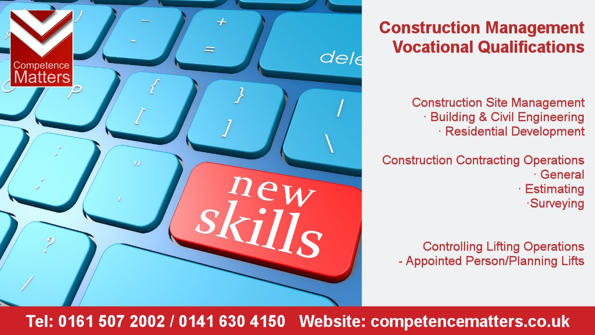 CompetenceMatte's tweet photo. Looking to obtain your BLACK CSCS card &amp; need an NVQ or SVQ.  Competence Matters deliver a range of construction management level qualifications.  Ask for more information.

#Construction #Manager #Training https://t.co/geNemRhf3X
