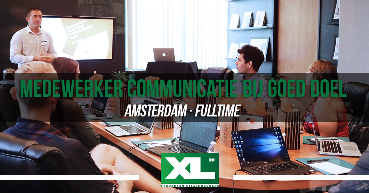 xlamsterdam's tweet photo. Werken bij een goed doel in centrum Amsterdam?

Jij verzorgt de print- en digitale communicatie, houdt hierbij de vormgeving in de gaten, schrijft artikelen en staat de pers te woord.

Solliciteer via https://t.co/K8W5SNiL8l
#communicatie #xluitzendbureau https://t.co/RC54c2CqTn
