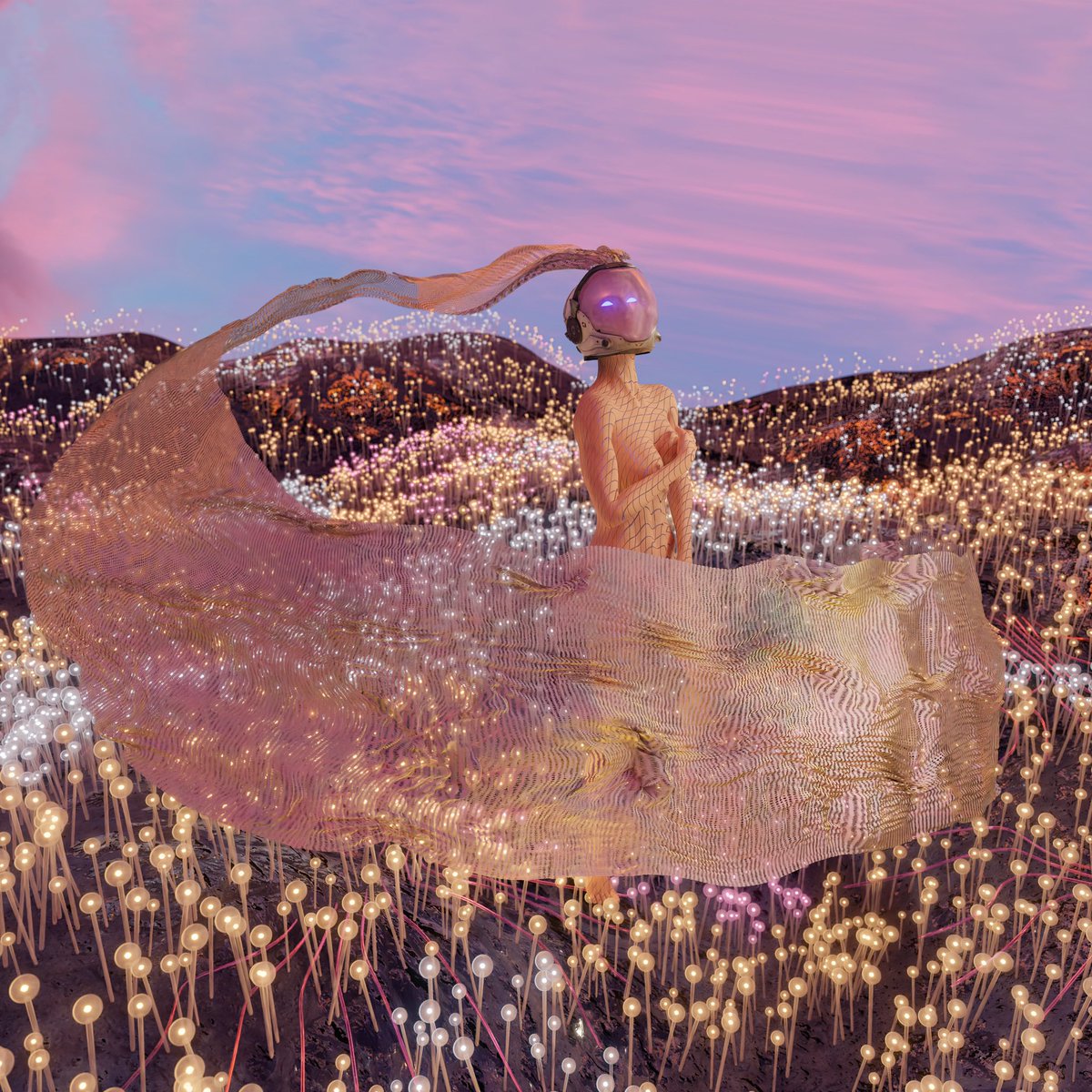 wedding day ~ 

here this incredibly fast rendered art, what do u think about it? 🥰🌸👩‍🚀☺️
#NFT #b3d #cryptoart #3dartist #motionGraphics #NFTartist