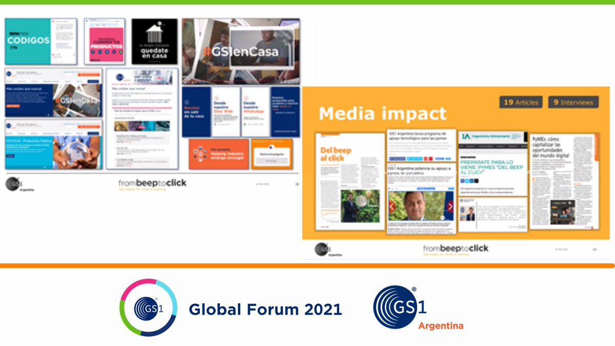GS1argentina's tweet photo. #GS1GlobalForum21 "From Beep to Click" media impact #DelBeepAlClick #GS1Standards #EstándaresGS1 @gs1 #digitalizacion #ComunidadGS1 https://t.co/8G7AnwUaTu