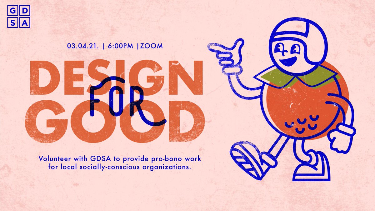 GDSAUCF's tweet photo. Join GDSA for Design For Good! This event aims to empower and encourage designers to use their skills to give back to the community by providing graphic materials for our fellow campus organizations.🧡

Visit our website for more info: https://t.co/zruzJh3UUr https://t.co/ovvj7pFrt8