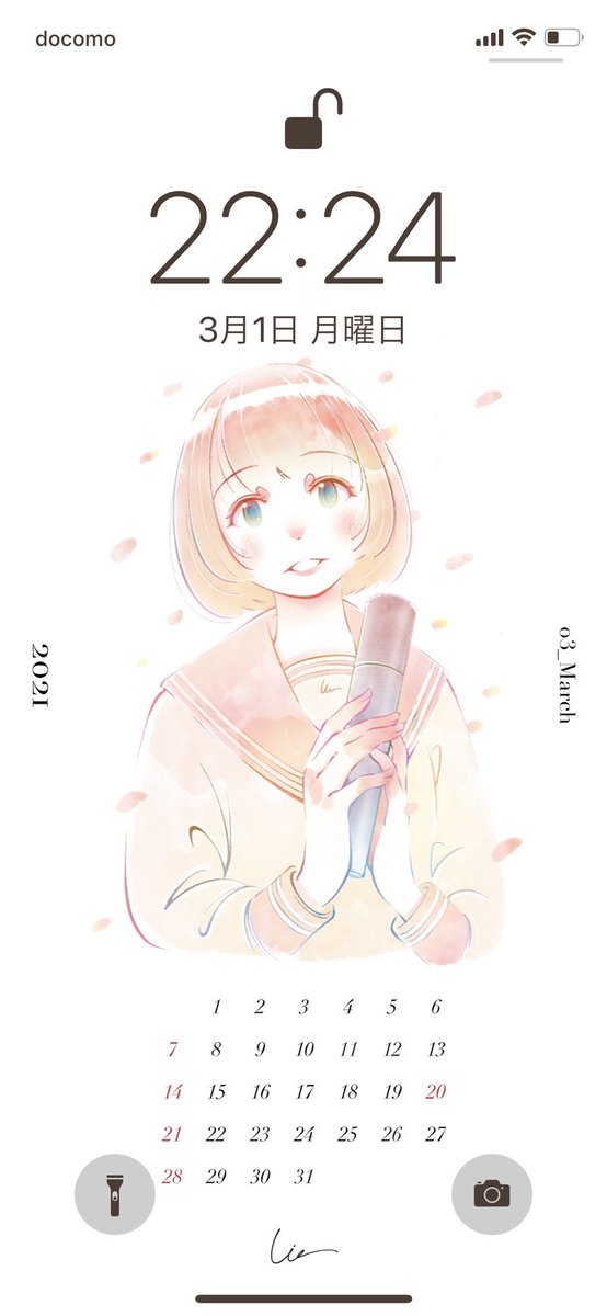 Lie 3月の壁紙カレンダーできました 今月は 卒業 旅立ちって切なくて 美しくて 大好きな瞬間 良ければ保存して 壁紙にお使いください Illustration イラスト 壁紙