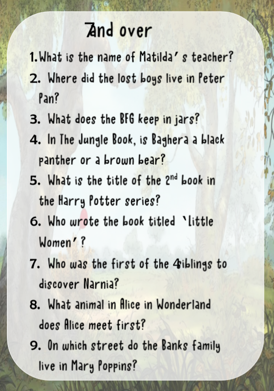 TraffLibraries's tweet photo. For #WorldBookDay this year, Joanne at Altrincham Library has put together some quizzes! One is for children who are 6 and under, and the other one is for children 7 and over. Send your answers to altrincham.library@trafford.gov.uk to be entered into a prize draw! https://t.co/oo33HnTbun
