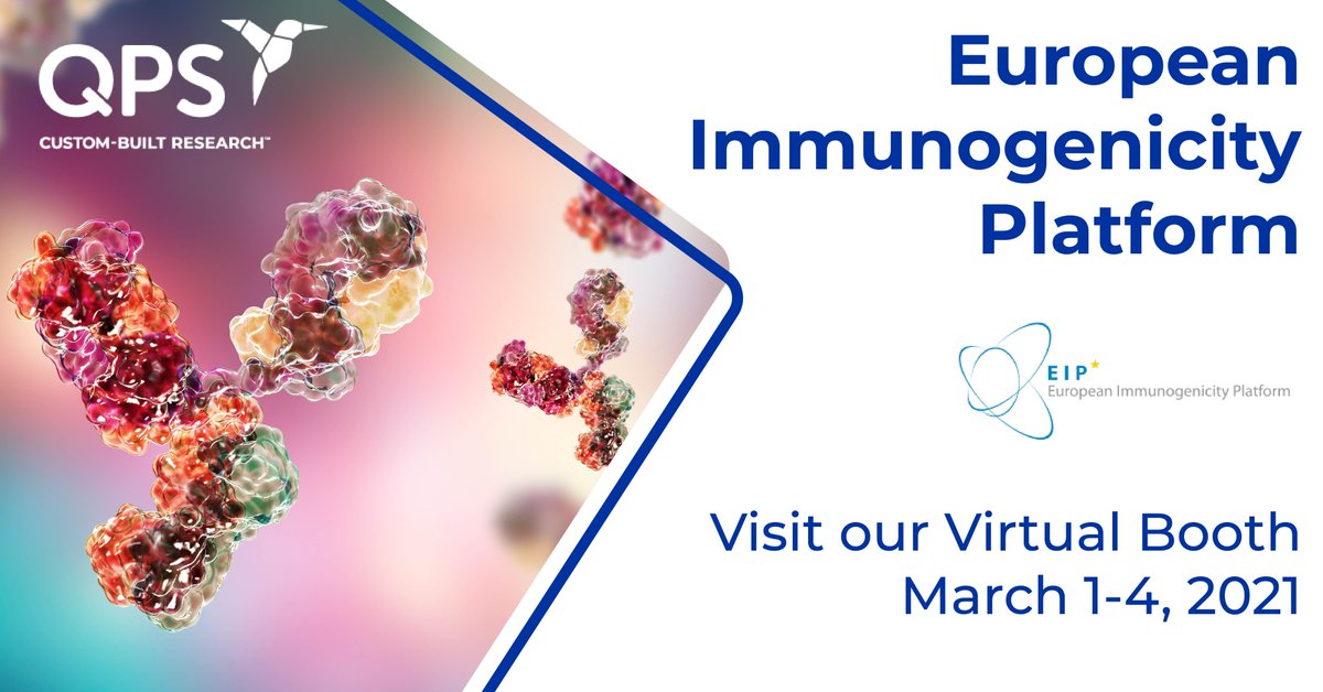 QPSHoldingsLLC's tweet photo. We are here at this year's virtual #EIP 2021 Conference! Visit our booth to chat with our team and find out how we can assist with your next immunogenicity study. To learn more, visit https://t.co/f7lG8RxG2E or email info@qps.com. #QPSLLC #GeneTherapy https://t.co/dXmLnGkJxe