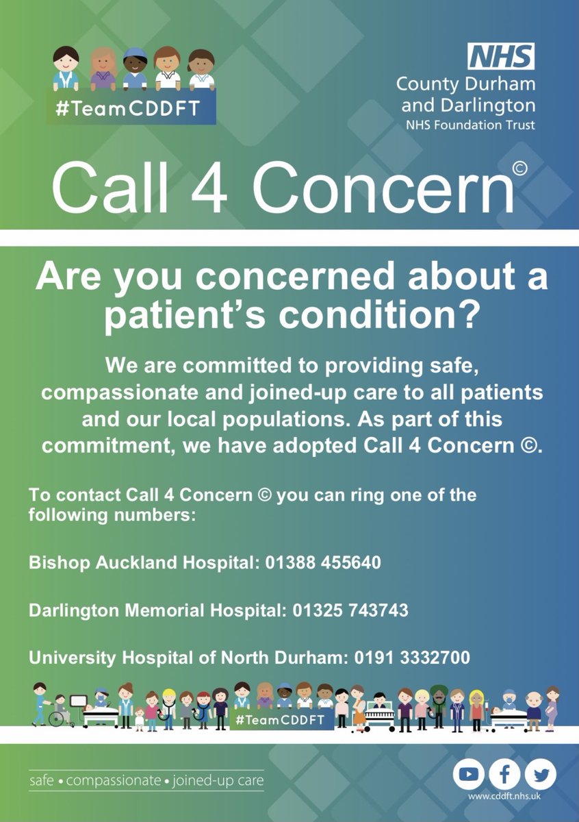 Today #call4concern launches <a href="/CDDFTNHS/">County Durham and Darlington NHS Foundation Trust</a> across our 3 acute sites. We are passionate about #patientsafety and providing joined up compassionate care. Time to put all the hardwork into action 💙 @lisaward513 <a href="/McghieCatherine/">Catherine McGhie</a> <a href="/HSJptsafety/">Patient Safety Congress & Awards</a> <a href="/mancunianmedic/">David Oliver</a> <a href="/dr_shibley/">Shibley</a> <a href="/clairestocks2/">Claire Stocks</a>