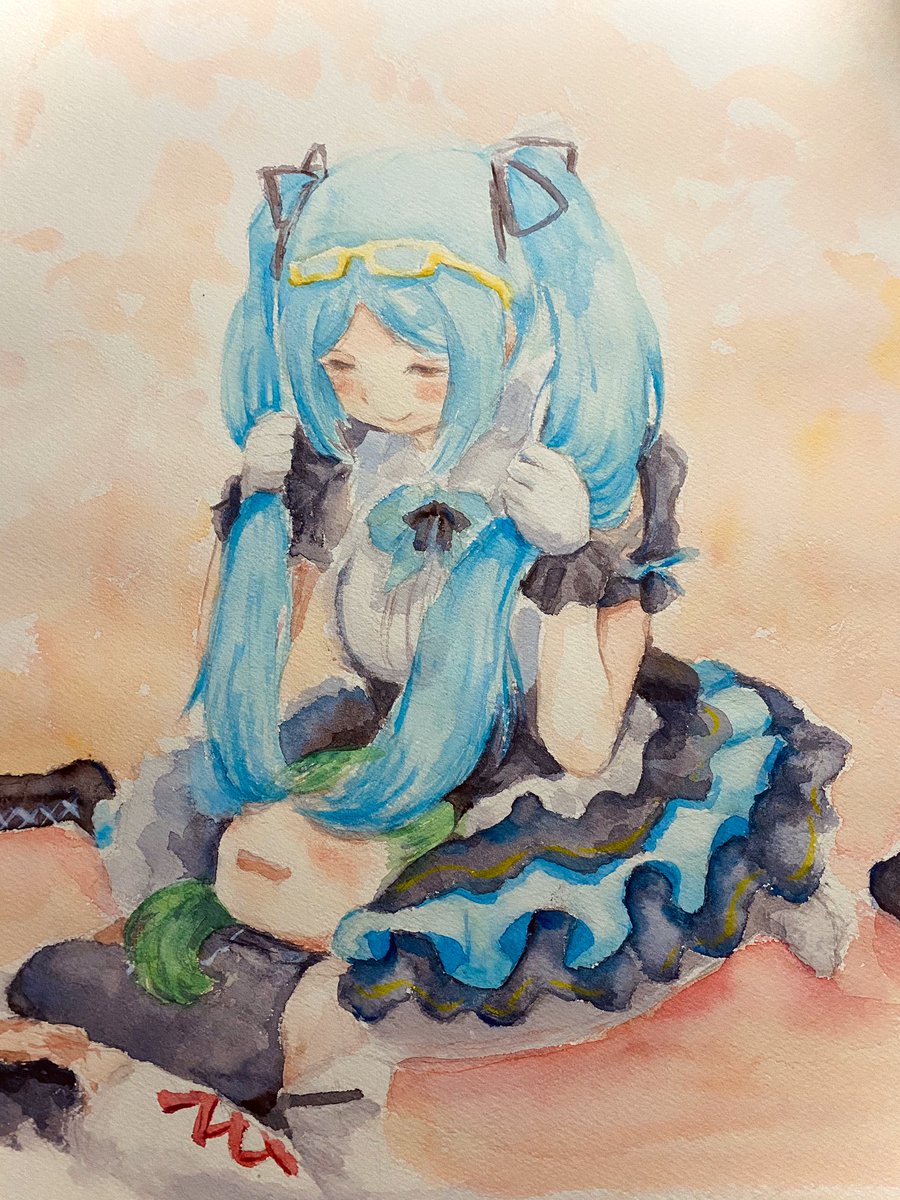 初音ミク 「いたずら
#イオリの森美術館
#すずあーと 」|希ガスのイラスト