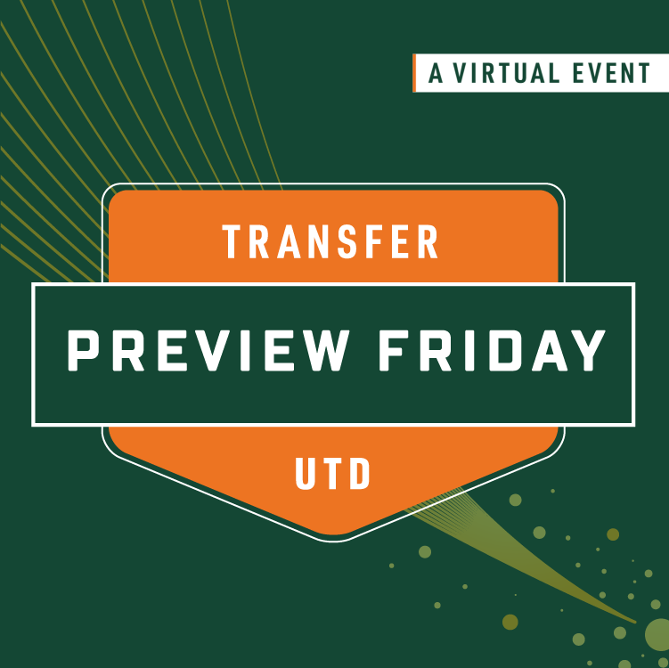 FutureComets's tweet image. Don’t delay – register for Preview Friday today! #Transfer2UTD