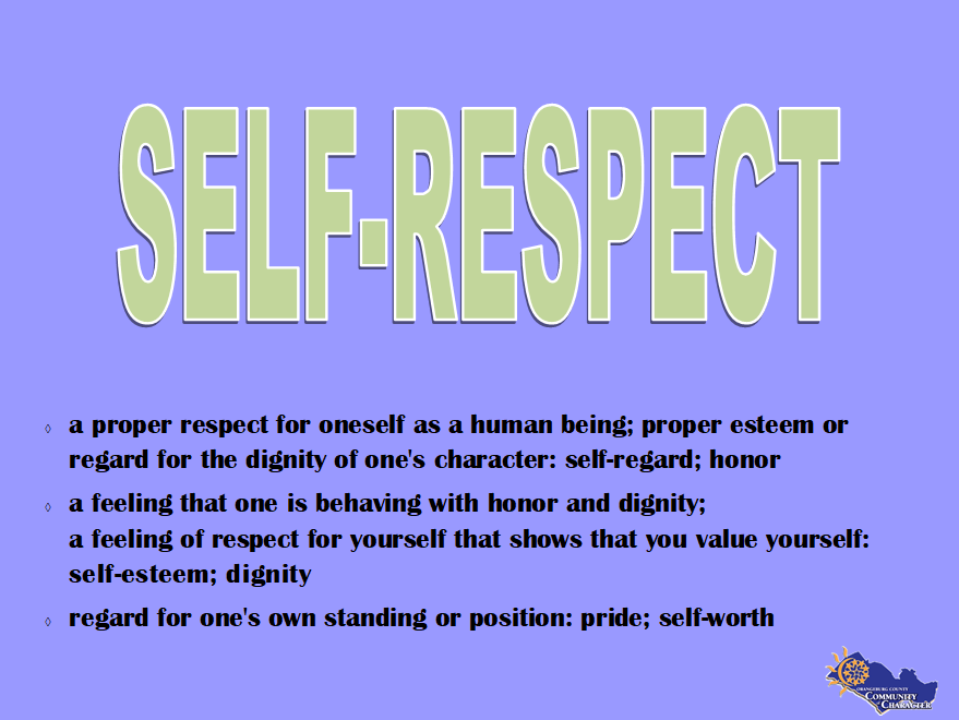SELF-RESPECT, our March character trait.
#Character #CharacterMatters #MyCharacterMatters