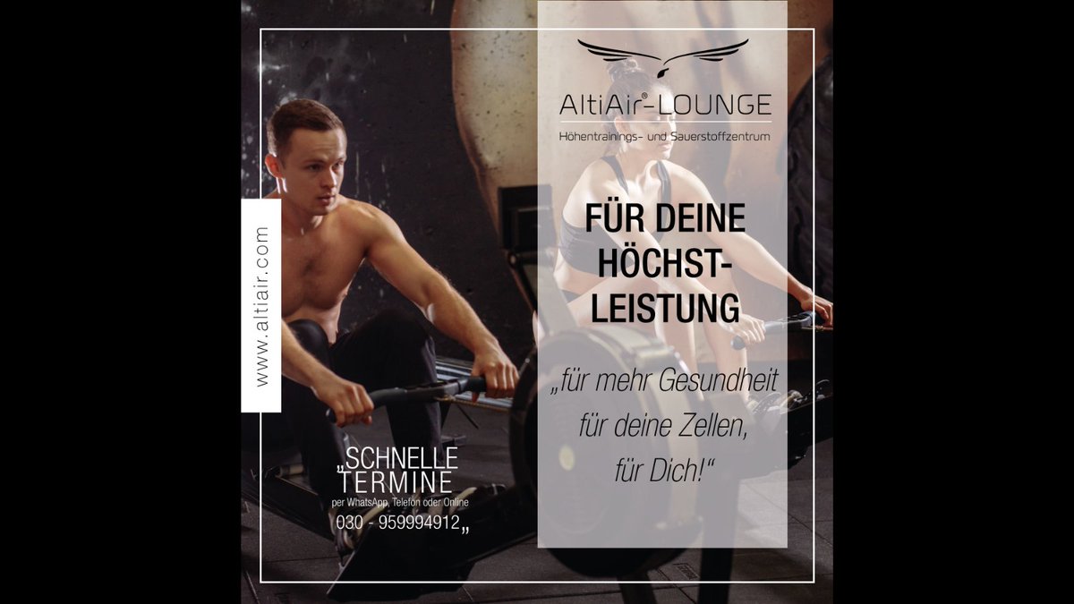 LoungeAltiair's tweet image. Höhentraining für mehr Gesundheit - für die Zellen - für Dich! 🗻

Für mehr Informationen, sende uns eine WhatsApp 030-959994912 oder eine geh auf unserer Homepage altiair.com . 

#Gesundheit #Health #fitness