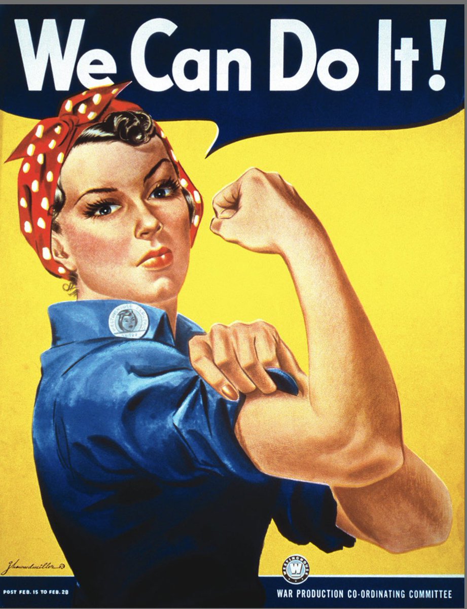 TheGirlsofSteel's tweet photo. Check out this article on the history of #rosietheriveter. The original poster (1943) was by J. Howard Miller for a campaign at Westinghouse to encourage more women to join the workforce. https://t.co/eMDul8NPOE
#wecandoit #WomensHistoryMonth #girlsofsteel #pittsburgh #steelcity https://t.co/zueS881wRi