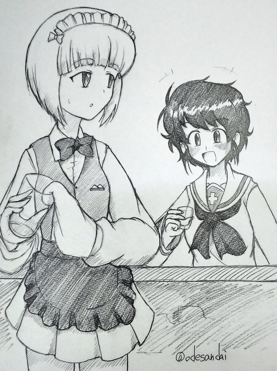 ワンドロはお題に出てた色んなキャラとの絡み合って、どんな感じに描こうかなと想像を膨らましてるのが楽しいですw
#ガルパンワンドロ作品再投稿企画