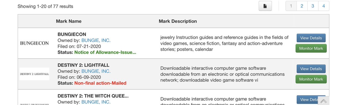 destinytrack's tweet photo. Bungie has filed a new Trademark “BungieCon” 

Source: https://t.co/RLpLcLnyRz https://t.co/ByzMoRhvWt