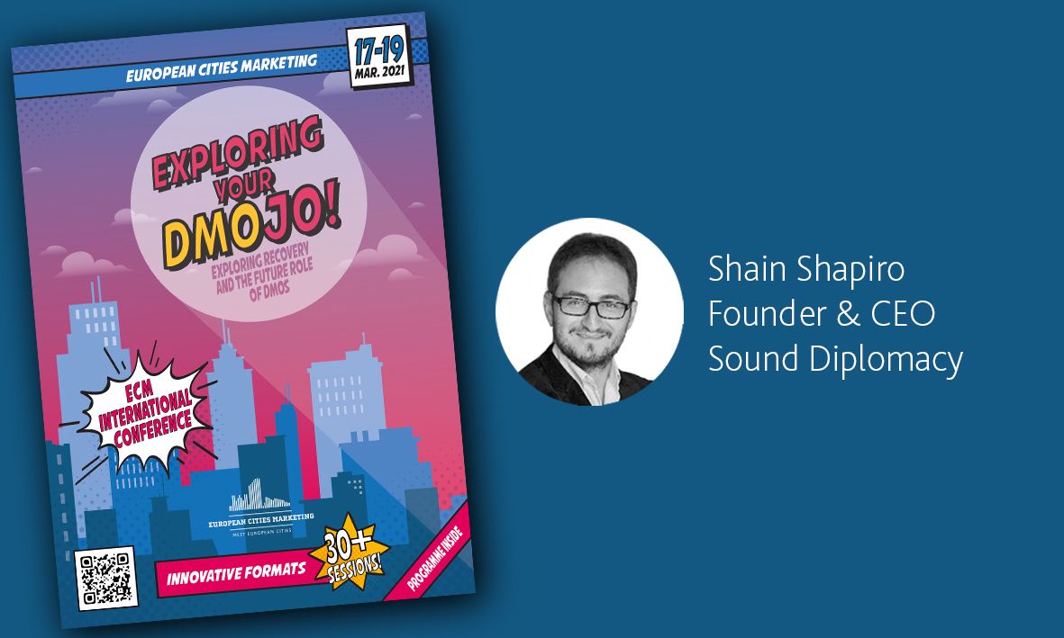 citydna_eu's tweet image. WHAT&apos;S THE SOUNDTRACK OF YOUR CITY’S RECOVERY: Ever wondered what&apos;s your city&apos;s music profile? Join us @ #ECMOnlineConference2021 to explore the role of music in your city&apos;s recovery with @SoundDiplomacy CEO @shainshapiro 
🎫: buff.ly/2NfOpzb
#WeAreECM #ExploringYourDMOJO