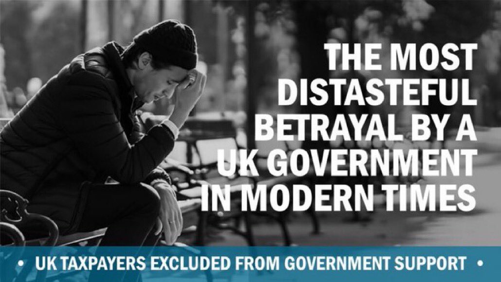 stevengray31's tweet image. Just under 1 year ago I was fully expecting parity of support for those affected by covid lockdowns. I was wrong. You discriminated against 3.8 million self employed tax payers. You have to chance to rectify this abberation. #excludeduk