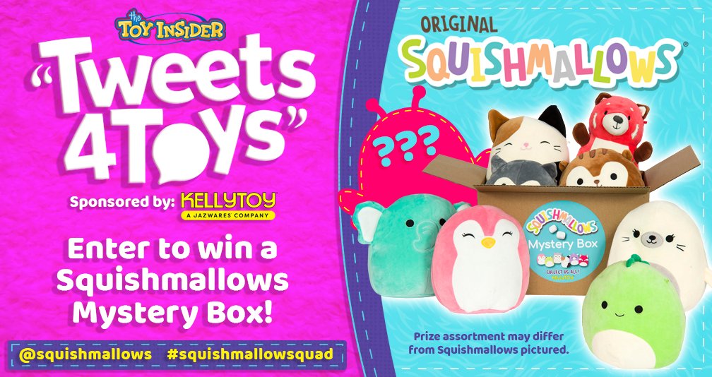 TheToyInsider's tweet image. Monday just got WAY more exciting because we're kicking off a week full of SQUISHMALLOWS giveaways NOW! RT &amp;amp; follow @squishmallows to enter to #win a #Squishmallows Mystery Box in our #tweets4toys #giveaway! 🎉 #sweeps #squishmallowsquad