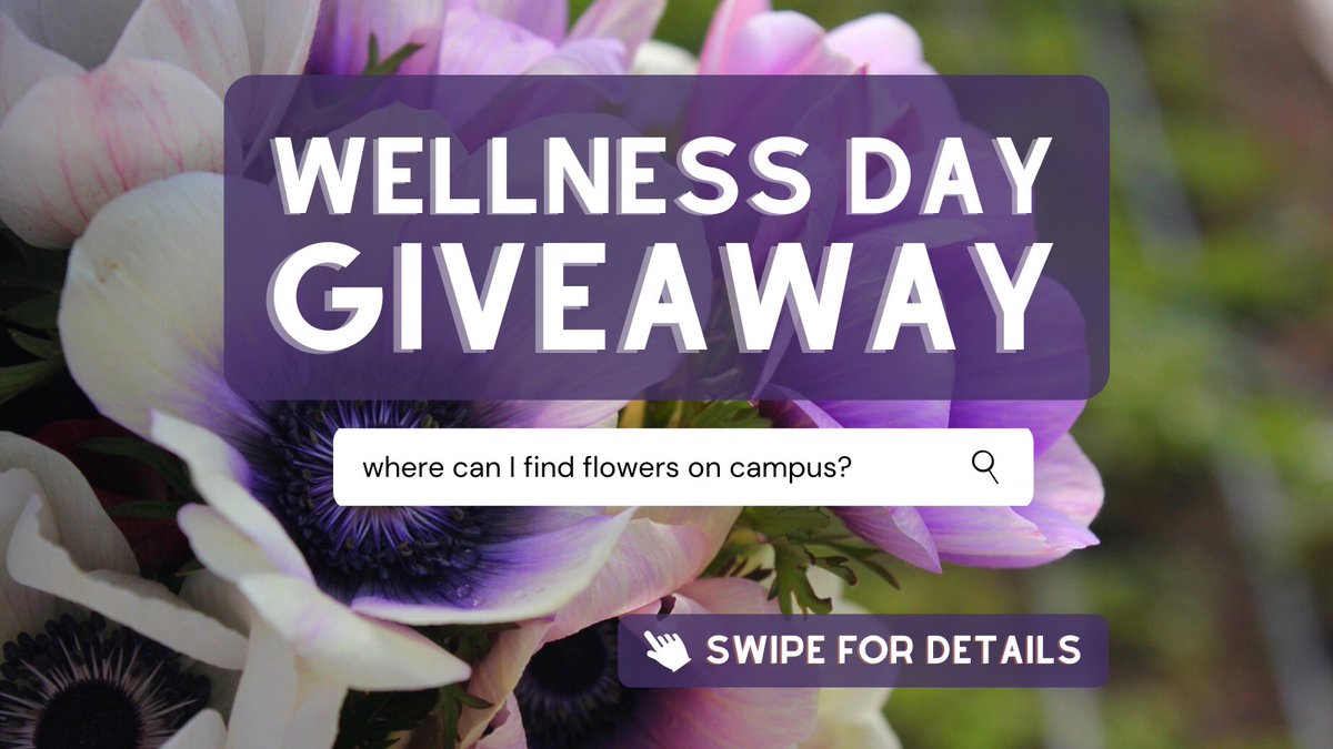 HarCommonSpaces's tweet image. Join us today at the Richard A. and Susan F. Smith Campus Center from 10:00am-8:00pm as we celebrate Harvard's first  Wellness Day of the semester with a flower giveaway! #MySCC