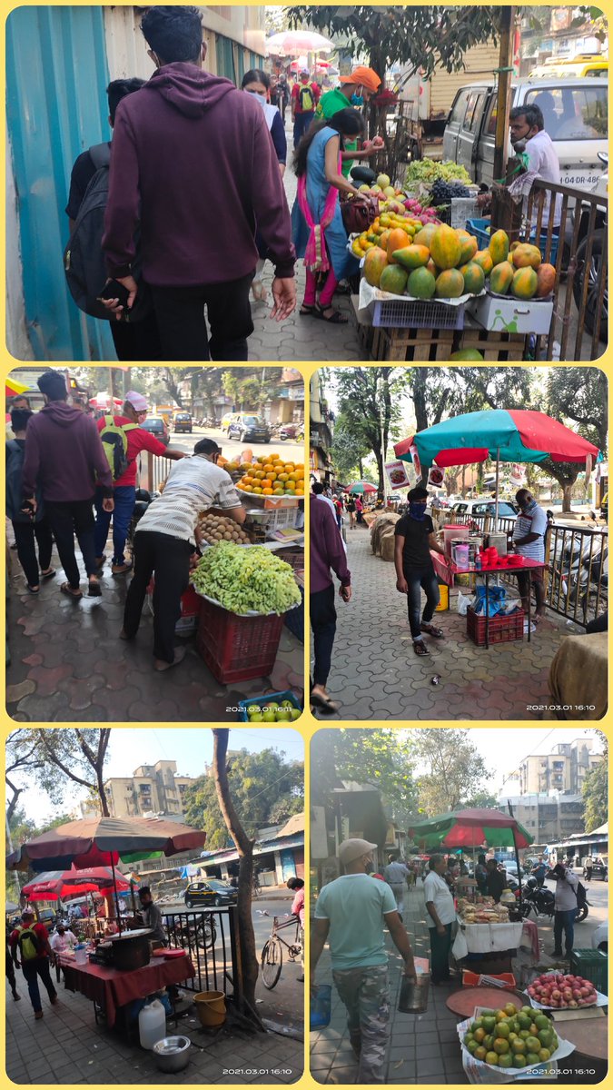 mumbaimatterz's tweet photo. This is TH Kataria Marg Mahim under @mybmcwardGN.
The entire footpath from Ganga Vihar hotel to its jn with LJ Road is a illegal hawkers paradise / KhauGalli leaving virtually no space for pedestrians to walk.

#ZeroSocialDistancing
#MissionZero = No Action

@DighavkarKiran https://t.co/pdAeMojv7J