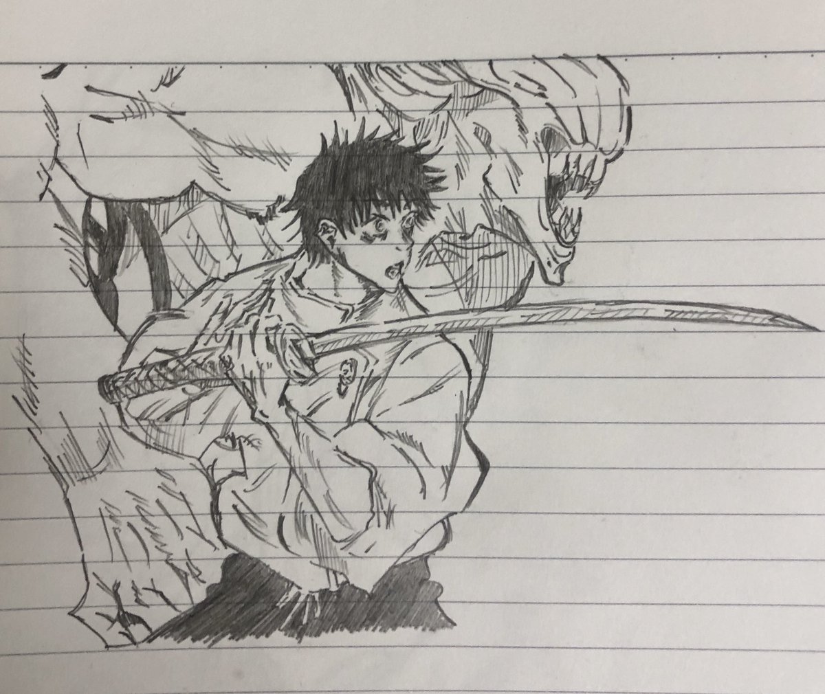 これは高1の時の美術の授業で描いた絵です 漫画のコマを使って2コマで