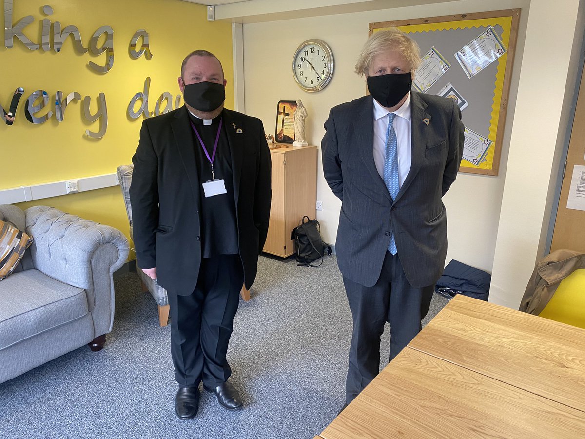 gandtparish's tweet image. Good to welcome @BorisJohnson to our church school @StMarystunstall today to see our response to COVID-19 and that we are looking forward to welcoming back all children on 8th March. @Lichfield_CofE @LDBE8