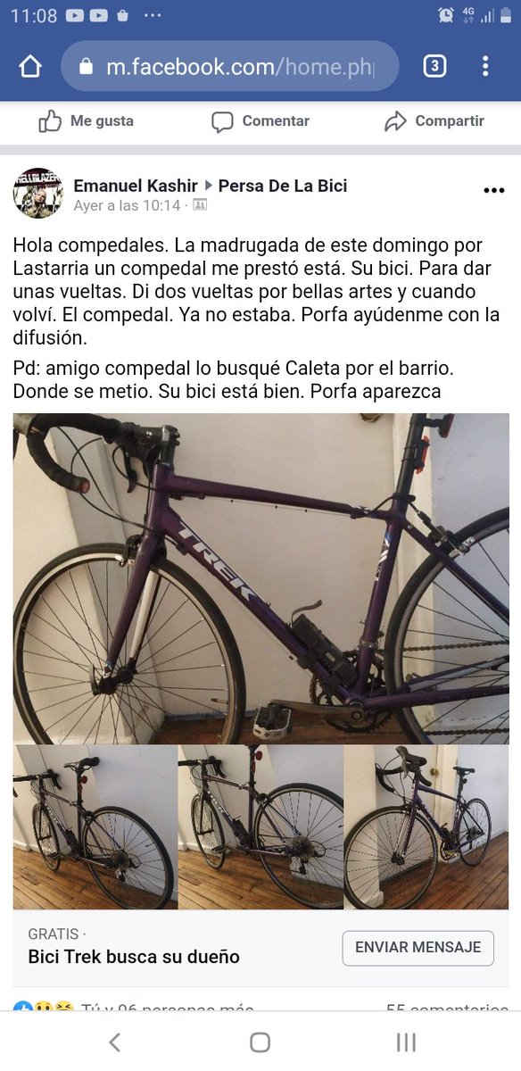 enhorabuena_'s tweet photo. Favor difundir. Se busca al dueño que no estaba en condiciones de pedalear y pidió a Emanuel guardar su bici, ahora lo busca por RRSS para que el dueño recupere su cleta. Ojalá tenga un final feliz!! @ciclorecreovia @bicivilizados @bicicultura @HazteViajero https://t.co/uST523zfeH