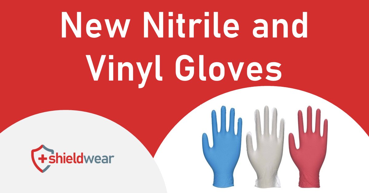 We're thrilled to extend our product offering with a #new range of #Nitrile and #Vinyl #powderfree #gloves 🧤 Ideal for medical examination, food handling and general hygiene purposes shieldwear.co.uk/blog-post-10.h… 

#Nitrilegloves #Vinylgloves #PPE #COVID19 #safetyfirst