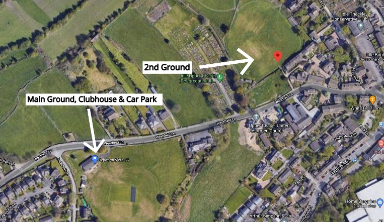 This season we have a 2nd ground where the 3rd team will play, this is the location of both our grounds.