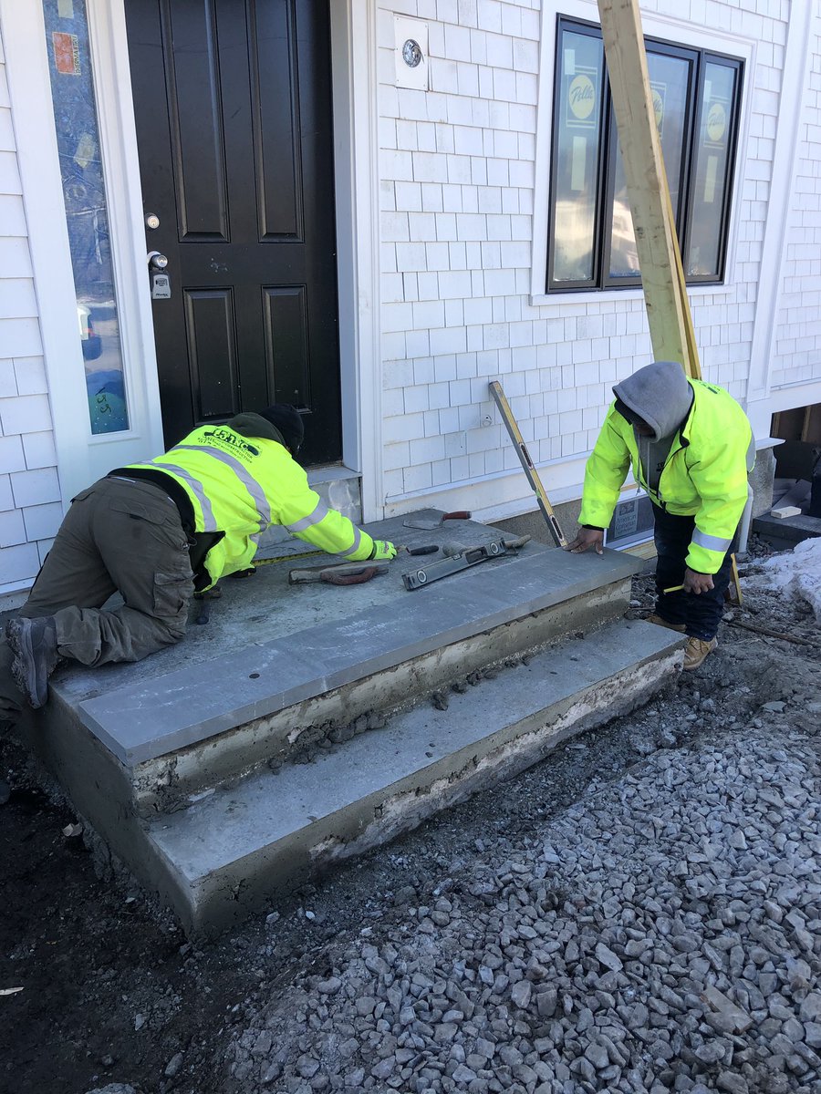 IeraciCorp's tweet photo. New bluestone landing and steps!!! Haynes Rd Newton MA!!! #landscaping #ieracilandscaping #ieraci https://t.co/dC3C7zi7wR