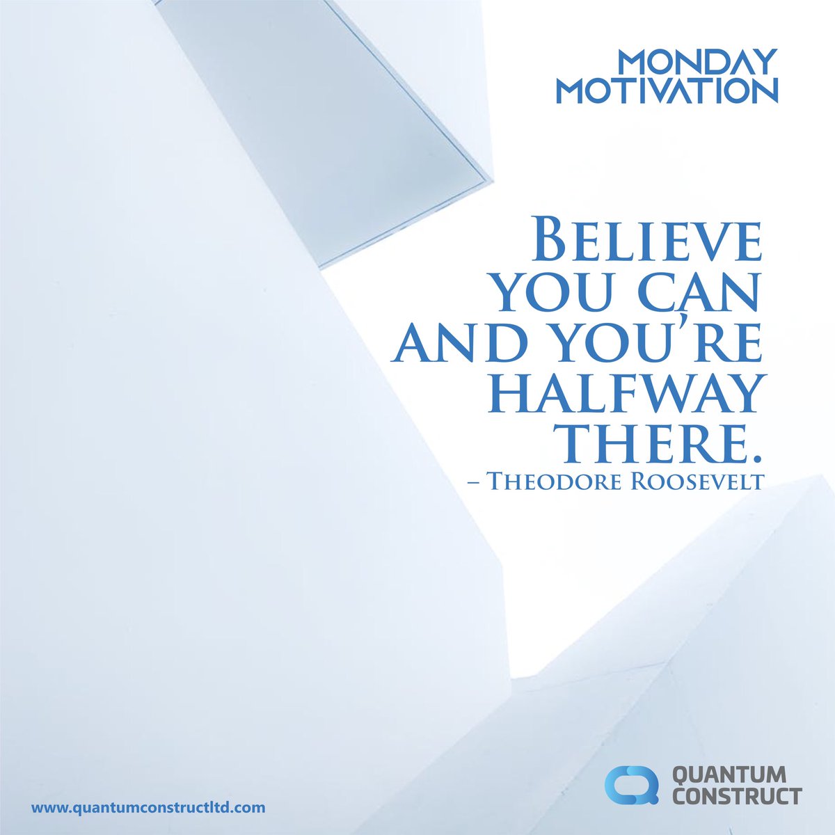 Quantum_ng's tweet photo. Monday Motivation:
Believe you can and you are halfway there.
#realestate
#construction
#investment
#qualityliving
#thequantumadvantage #corporatesustainability #sustainableliving #abujahomes #propertyinvestment #abujadevelopers #lifestyle #staysafe
#tailoredrealestate https://t.co/1TDNJrlzRT