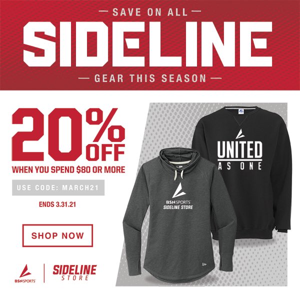 New month = new savings 🤩 #SidelineStore #BSNSPORTS #SpiritWear