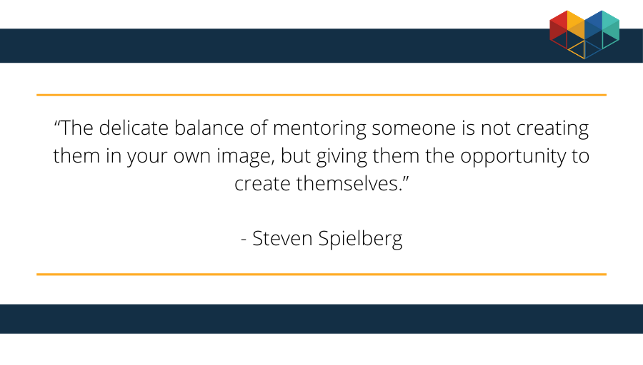 MENTORNewYork's tweet photo. "The delicate balance of mentoring someone is not creating them in your own image, but giving them the opportunity to create themselves." -- Steven Spielberg #MentorMonday #MentoringAmplifies https://t.co/Xy7H89vuO3