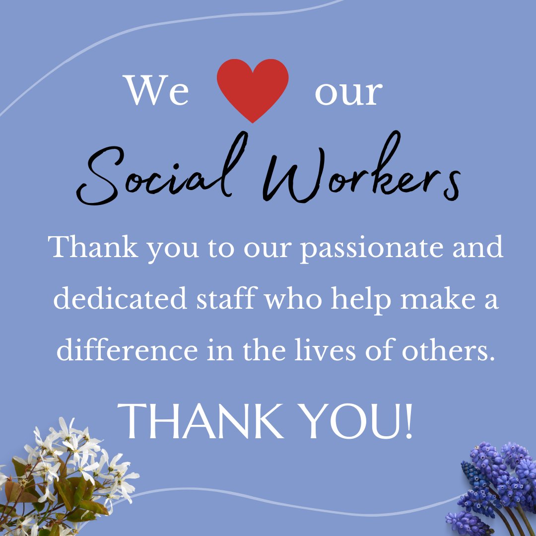 It's time to thank a Social Worker.  #socialworkweek #weloveoursocialworkers #thankyoutoourstaff