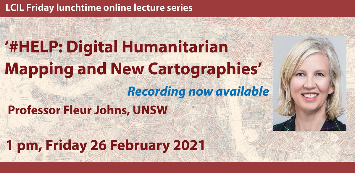 Lauterpacht_Ctr's tweet image. If you missed last week&apos;s LCIL Friday lunchtime lecture with Prof Fleur Johns @FleurEJ @UNSW you can catch up at: ow.ly/hxNP50DMzN4 #internationallaw #humanitarianmapping