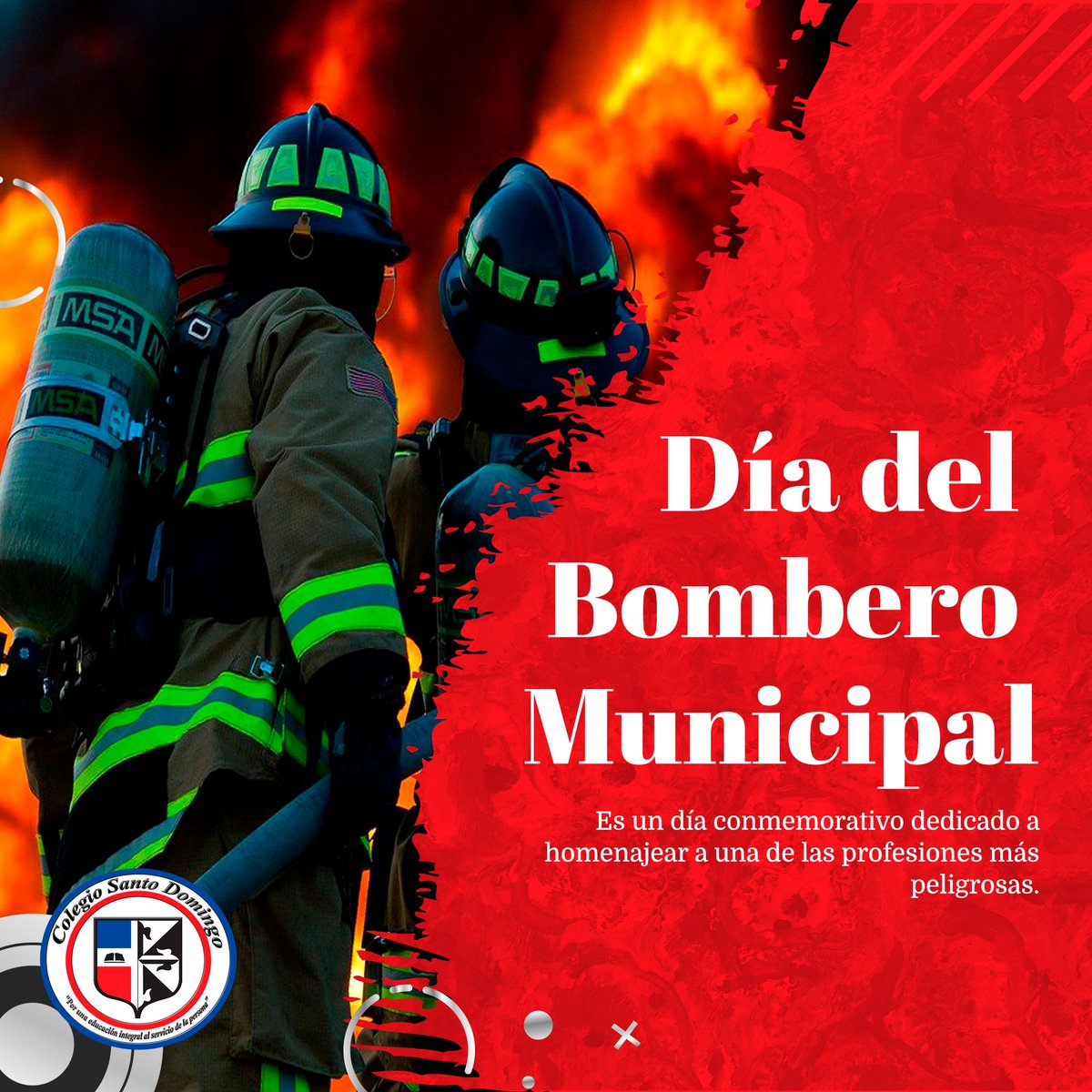 santodomingocol's tweet photo. El “Día del Bombero Municipal” se celebra en República Dominicana el 11 de Marzo. Es un día conmemorativo dedicado a homenajear a una de las profesiones más peligrosas..#colegiosantodomingo #CSDefemerides2021 #díalosbomberos #ColSantoDomingo🇩🇴
#csdvirtual💻 #marzo https://t.co/Kuy6Yfwbfp