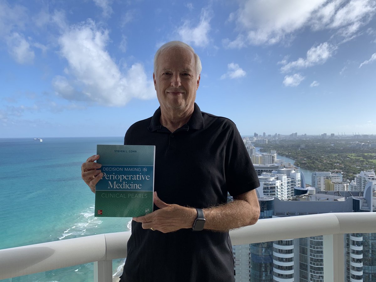 “Standing on top of the world” with the first copy of my latest book-Decision Making in Perioperative Medicine-Clinical Pearls (McGraw Hill &amp; ACP). Thanks to all of my contributing authors. Please retweet to your followers and get the word out to the Periop community. Thanks.