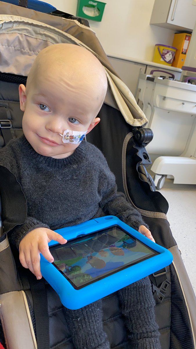 Up at clinic today for bloods, we’ve managed to have a full weekend at home🎉🦖 here’s hoping we get good results today so we can stay until Thursday🙏 #cancer #kidscancer #zionthebrave  #donate 👉🏻 justgiving.com/crowdfunding/z…