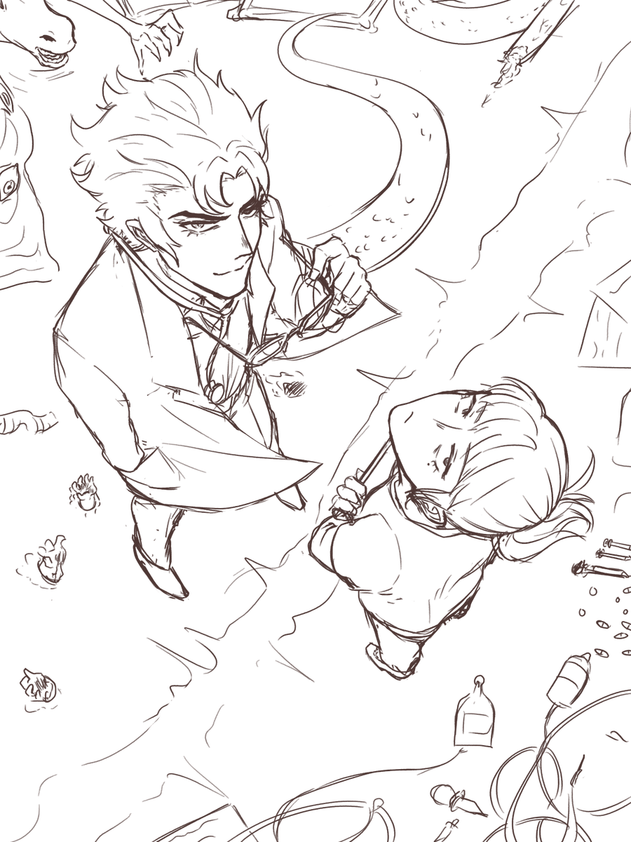 Excuse the cringe perspective and foreshortening
Just wanted to share a comic idea I've had in my head for a long time.
A doctor, who is an immortal entity, is looking to cure diseases or ailments caused by supernatural creatures.
Setting: Philippines