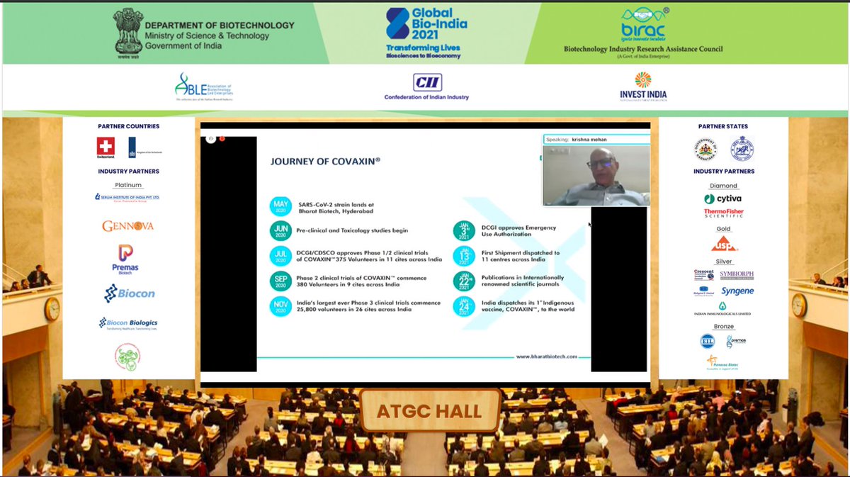 GauravKansagara's tweet photo. This was a terrific session @GlobalBioIndia 

Journey of the licensed &amp; major under development #vaccine candidates were discussed, ranging from @BharatBiotech's #intra_nasal vaccine to @JNJNews' #Single_dose vaccine that will be manufactured in India by @biological_e

@DBTIndia https://t.co/4BVkpnyRUa