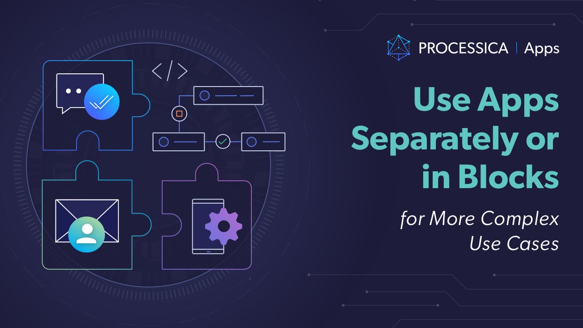 processica's tweet photo. #ProcessicaApps: lots of super automation options, using apps separately or in blocks for more complex use cases – with or without code

https://t.co/mTIrWJeWX8

#Processica
#NoCode #NoCodeAutomation #serverless https://t.co/HhxPgNhFa4