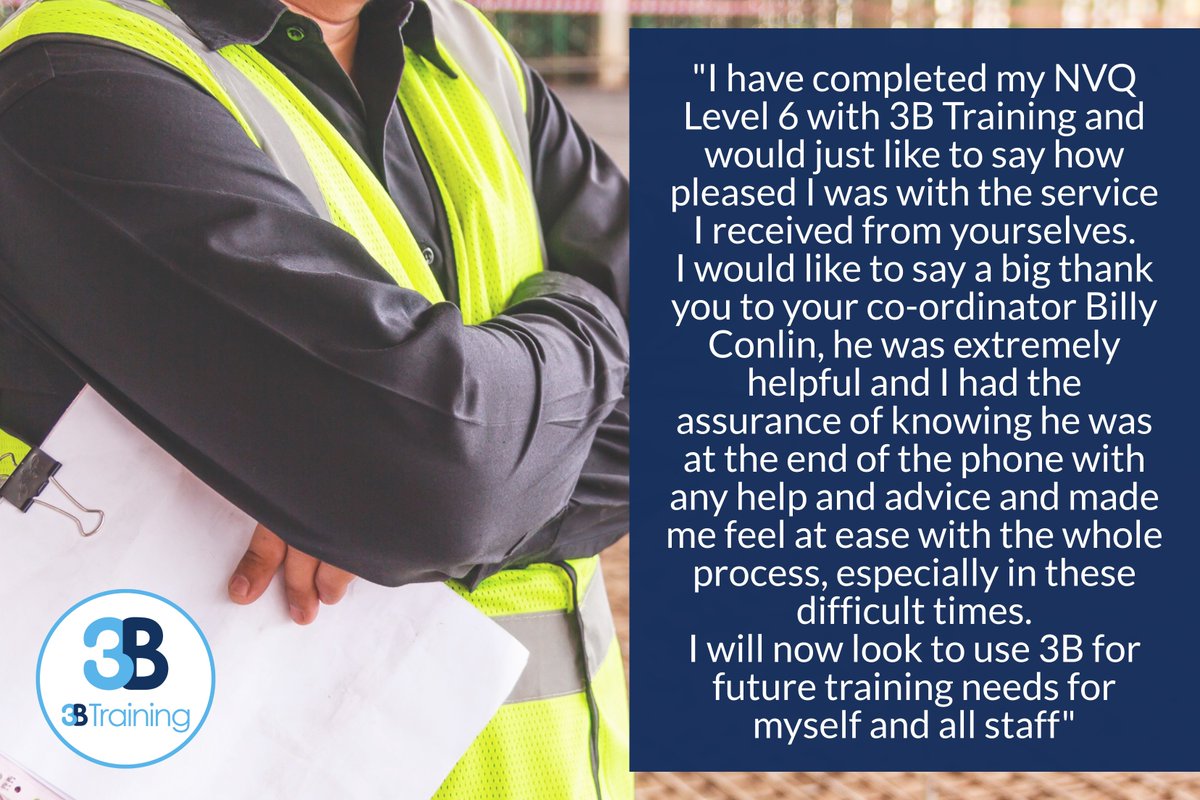 3BTraining's tweet image. Great feedback about our NVQ Level 6 in Construction Site Management 👷👏

#nvqs #sitemanager #construction #feedback