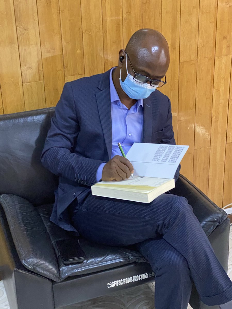 My very dear friend Dotun Adekanmbi was in my office today. He was gracious enough to bring for me a copy of his book The Will To Win - The  Story Of Biodun Shobanjo. Thank you Dots and what a good job you did on such an amazing personality. We expect many more from you.