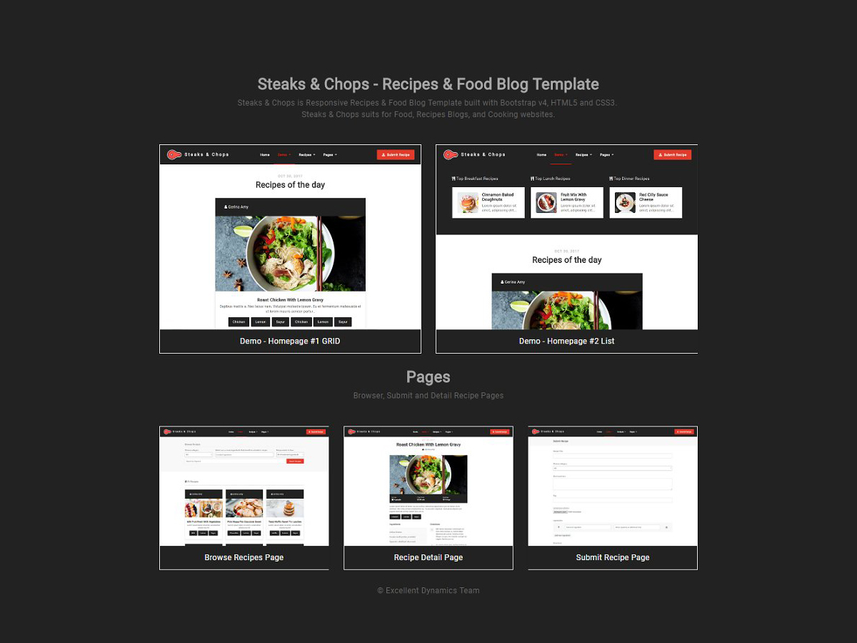 excellentdyn's tweet photo. I just Uploaded "Steaks &amp; Chops - Recipes HTML5 Template" on @UpLabs

👉 Download it here: https://t.co/4Hv8N9Yx4x https://t.co/KT9RyaMW4l