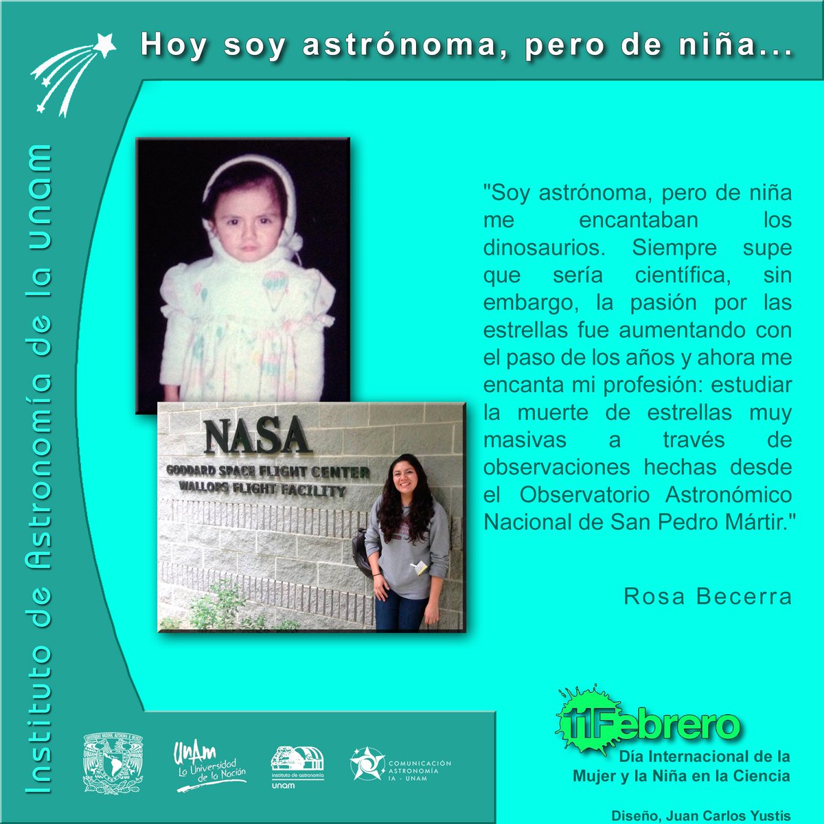 #11F Día Internacional de la Mujer y la Niña en la Ciencia.
#MujeresEnAstronomía #RosaBecerra