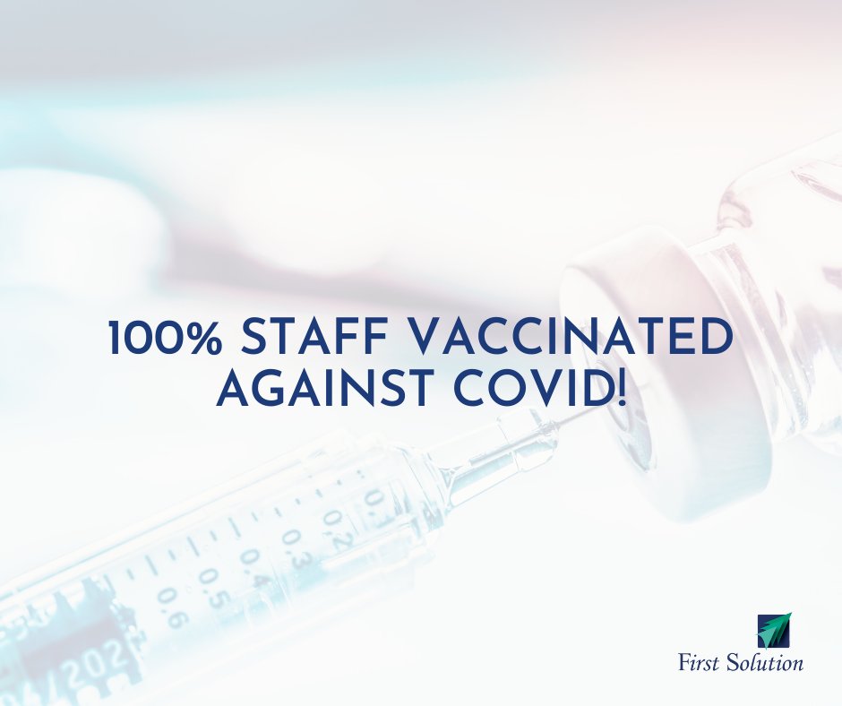 FirstSolution3's tweet image. 100% Staff Vaccinated against Covid-19!              
We are taking care of our staff with no business interruption!  
Stay healthy and stay safe!

#FirstSolutions #SecuringYourRisk #emotionalintelligence #digitalintelligence #analystics #covid19